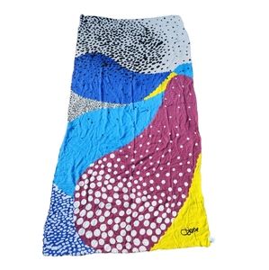 Diane Von Furstenberg Multicolor Printed Hanover Scarf O/S
